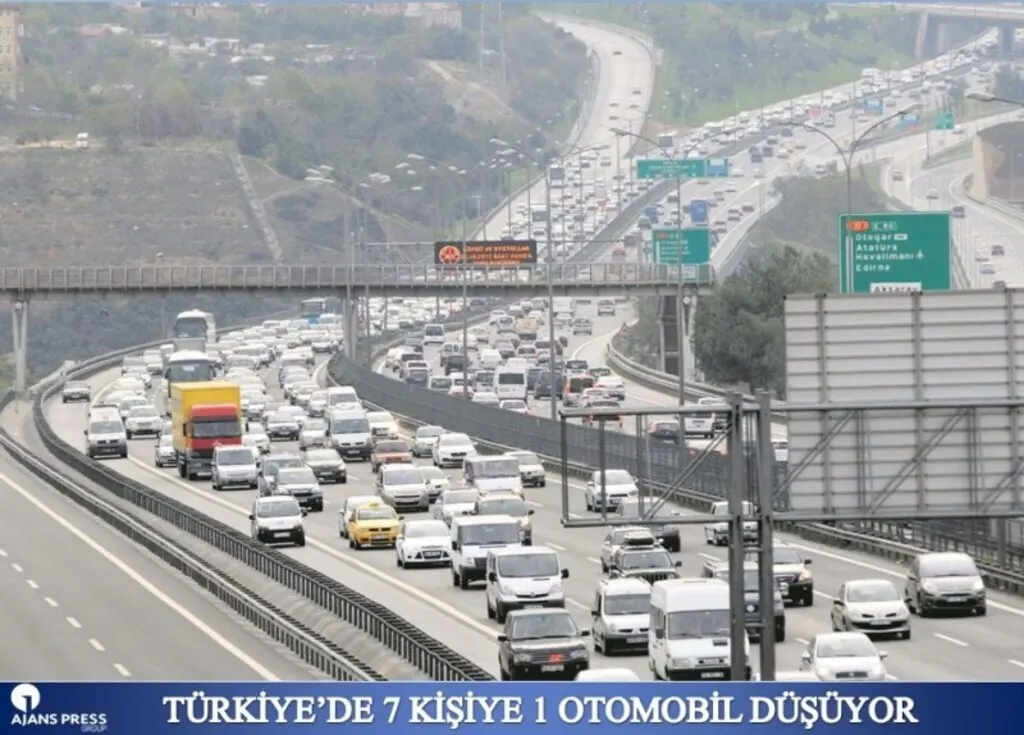 Türkiye'de bir otomobile kaç kişi düşüyor!