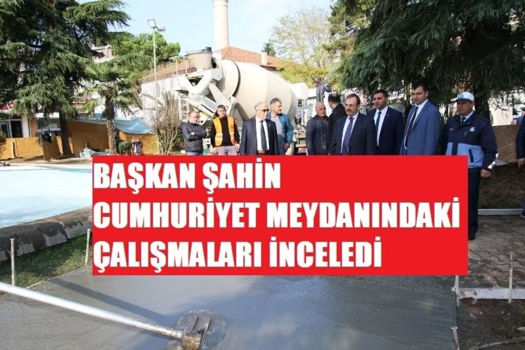 Bafra Cumhuriyet Meydanı güzelleşiyor