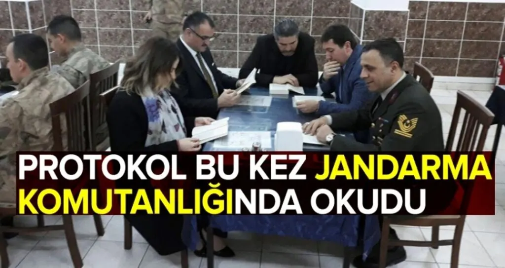 Salıpazarı protokolü Jandarma Komutanlığı'nda okudu