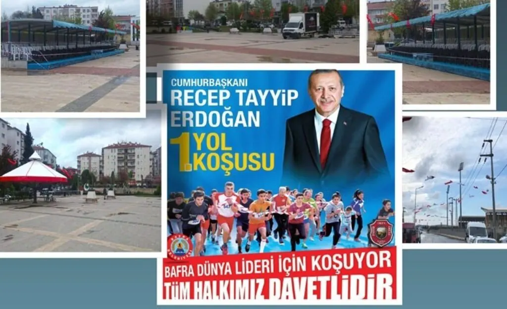 Bafra Cumhurbaşkanı Recep Tayyip Erdoğan yol koşusuna hazır