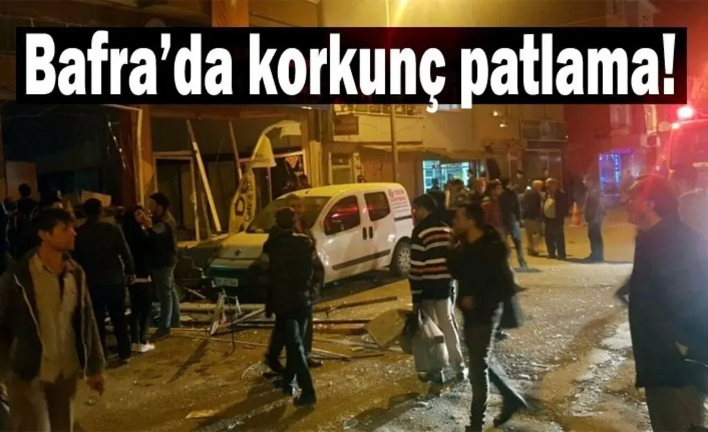 Bafra'da bir işyerinde patlama meydana geldi!