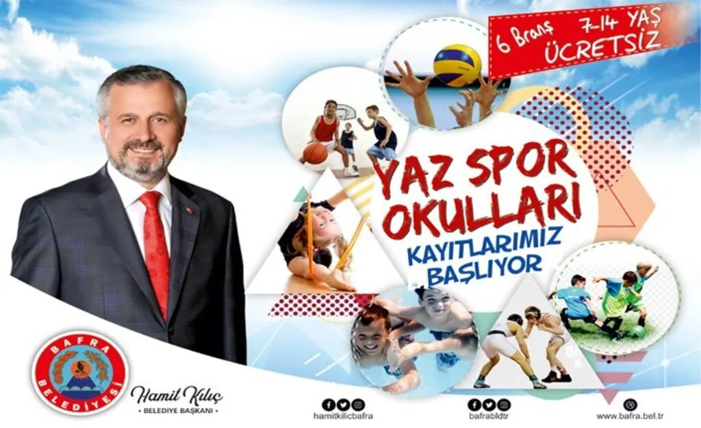 Bafra Yaz Spor Okulları Kayıtları Devam ediyor
