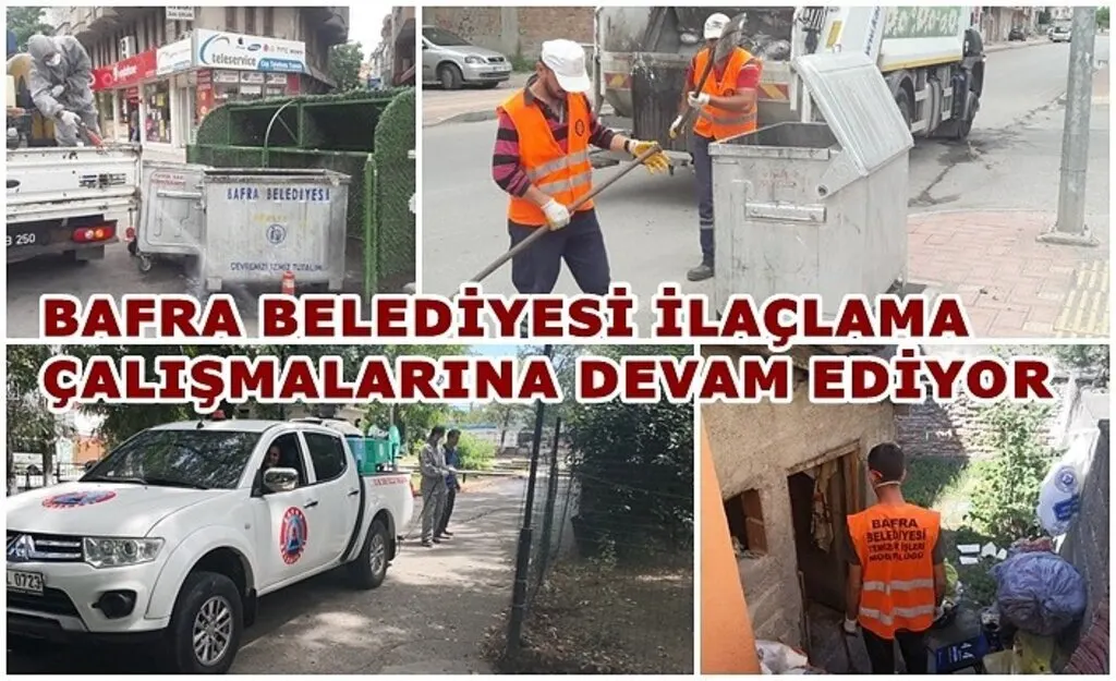 Bafra'da sivrisinek ve haşerelere karşı ilaçlama