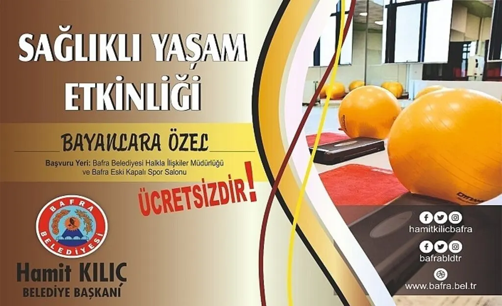 Bafra Belediyesi'nden bayanlara sağlıklı yaşam etkinliği