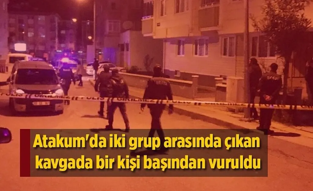 Atakum'da iki grup arasında çıkan kavgada bir kişi başından vuruldu