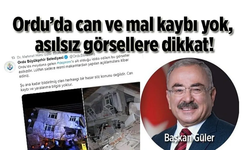 Ordu'da can ve mal kaybı yok, asılsız görsellere dikkat!