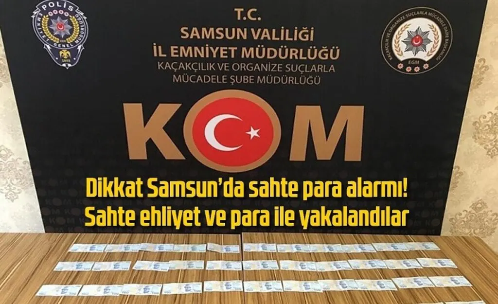 Sahte ehliyet ve para ile yakalandılar! 2 gözaltı