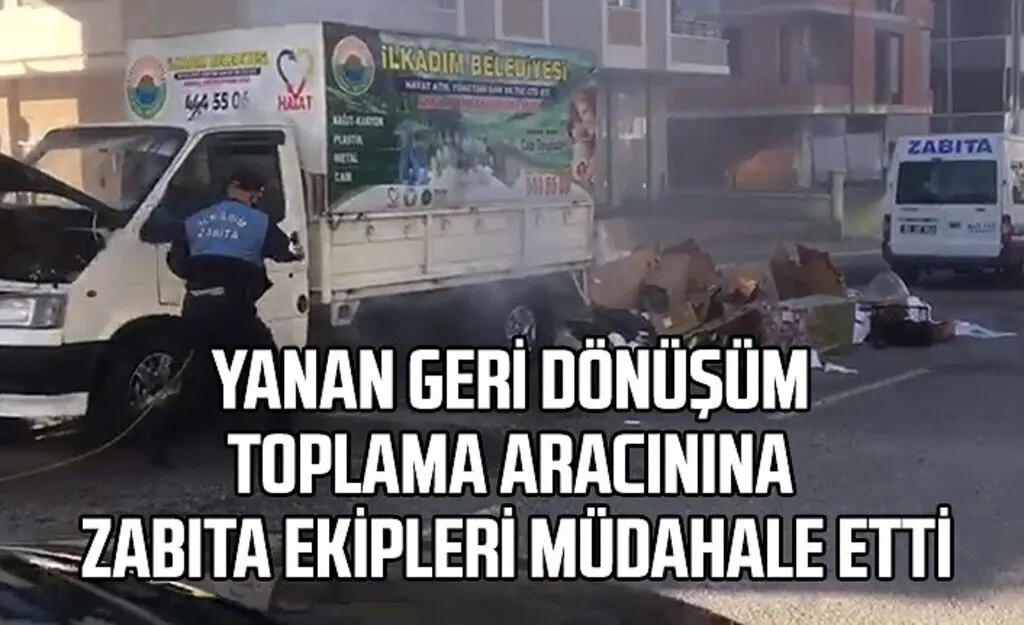 Yanan araca zabıta ekipleri müdahele etti - Samsun Haber