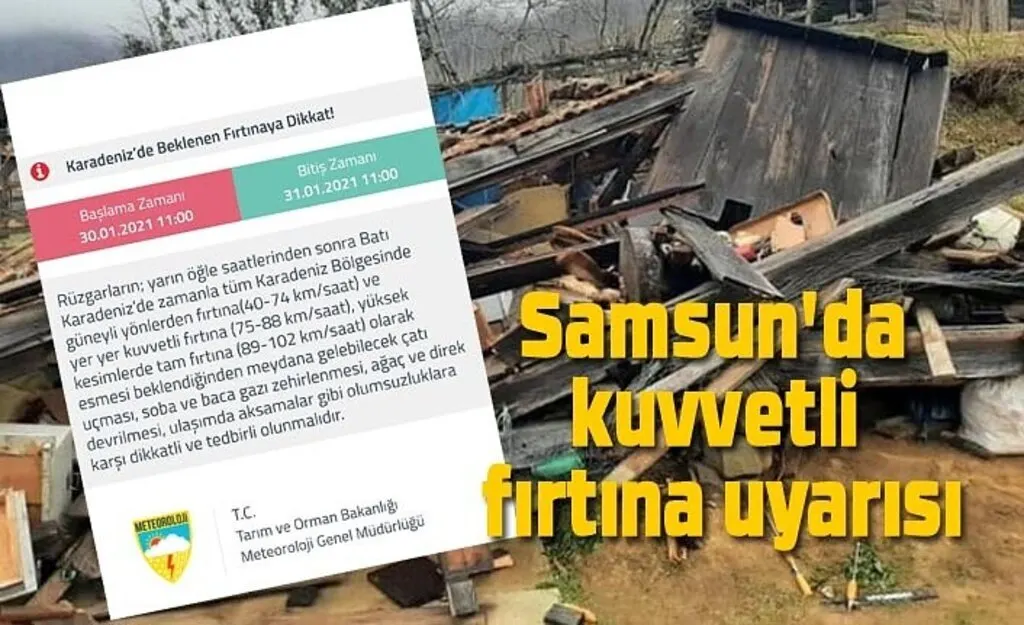 Kuvvetli fırtına uyarısı yapıldı - Samsun Haber