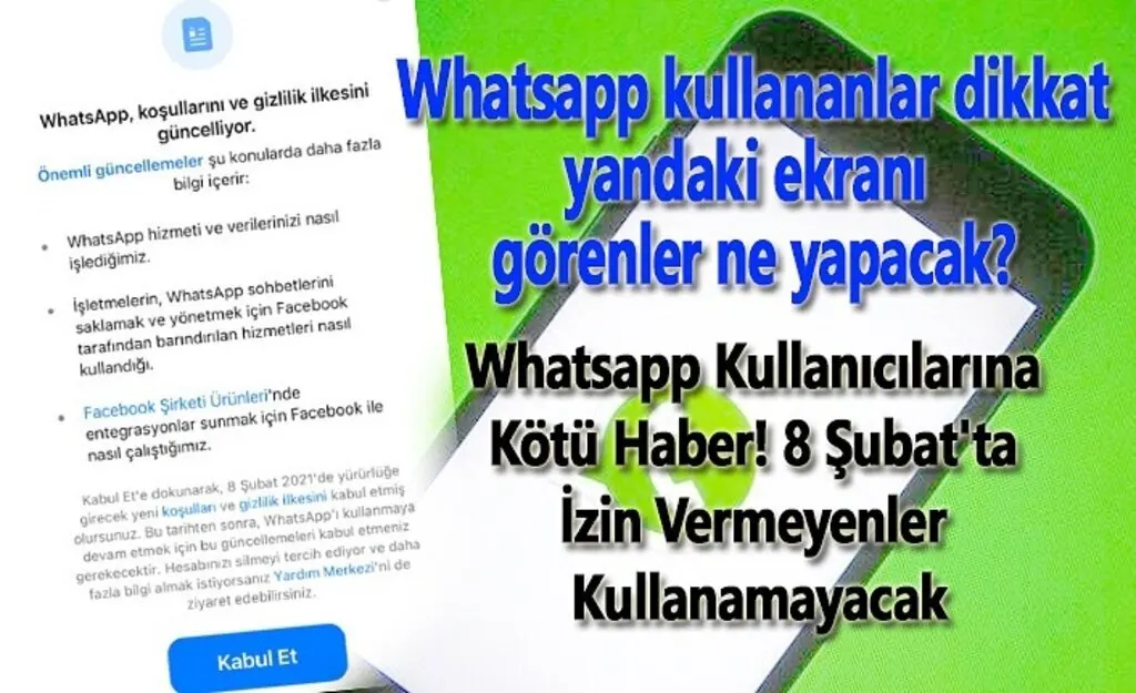 8 Şubat WhatsApp ne olacak? Whatsapp kullanımı engellenebilir!