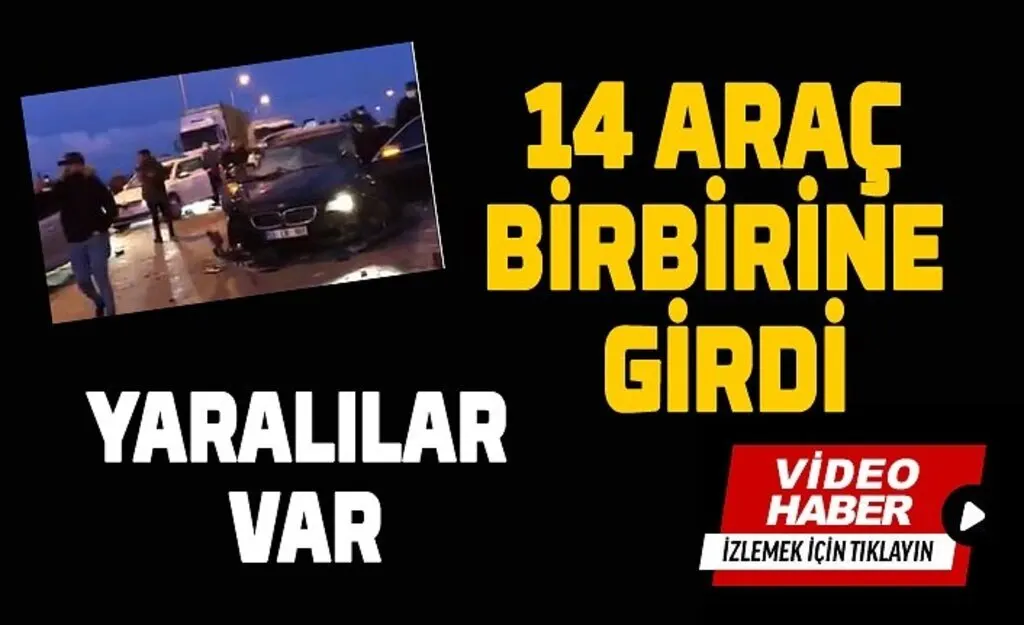 Samsun Tekkeköy viyadük üstünde araçlar birbirine girdi!