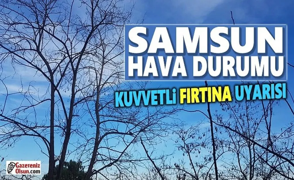 Samsun'da şiddetli rüzgar ve Sağanak yağış uyarısı