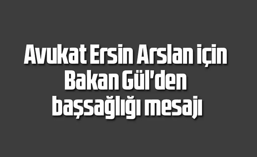 Avukat Ersin Arslan için Bakan Gül'den başsağlığı mesajı