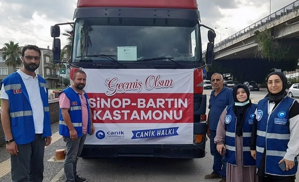 Canik Belediyesi'nden Sel Bölgesine Yardım Eli