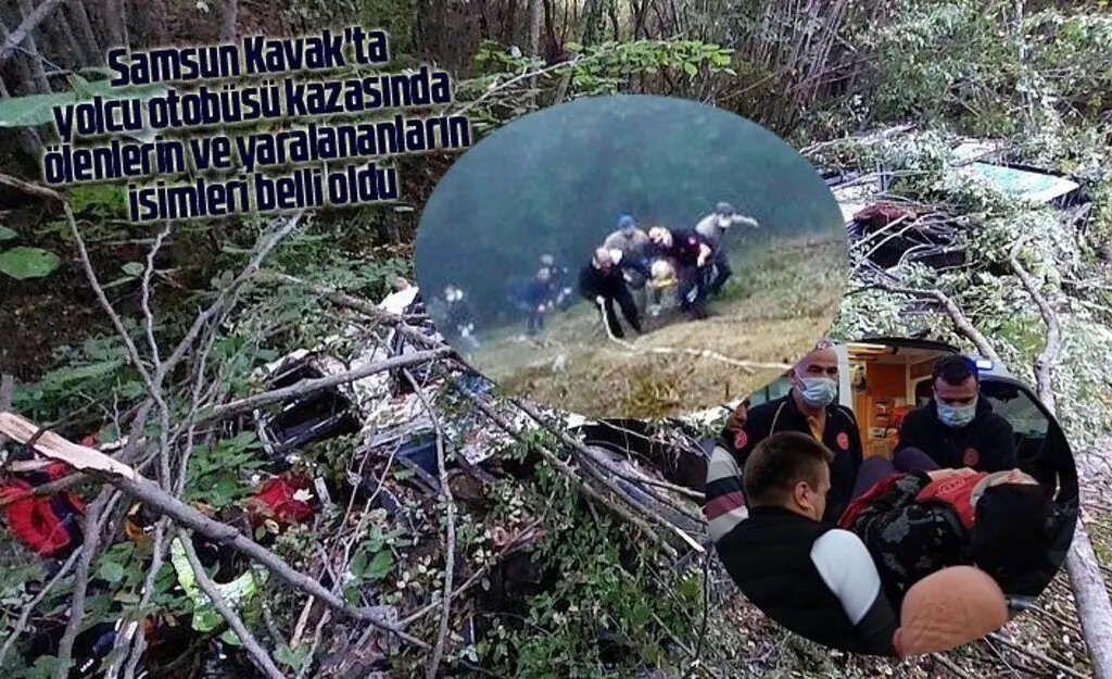 Samsun Kavak'ta yolcu otobüsü kazası: 2 ölü, 14 yaralı