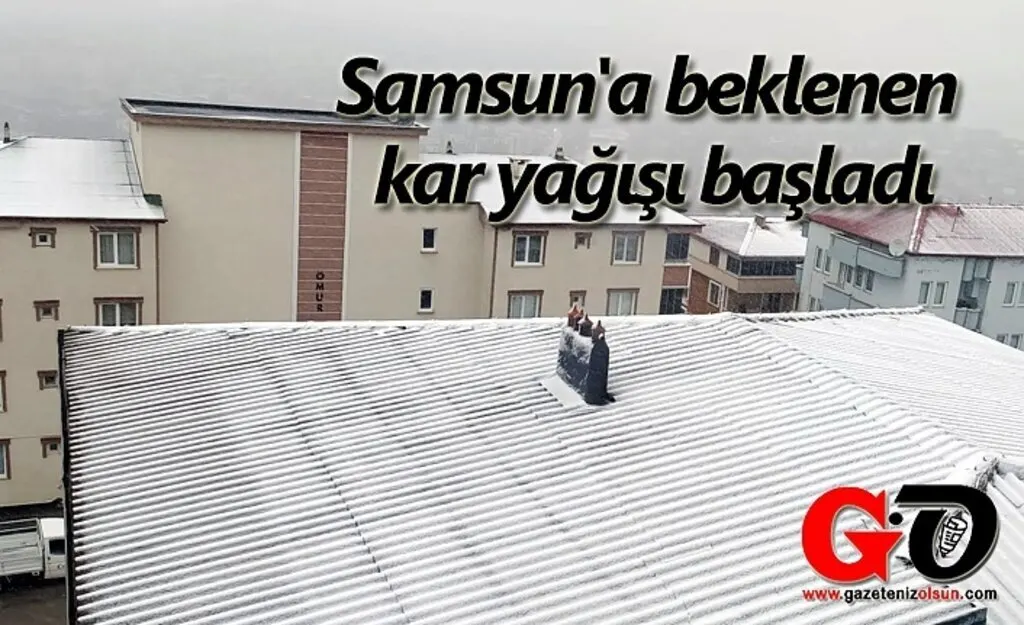 Samsun'a beklenen kar yağışı başladı, Samsun Hava Durumu