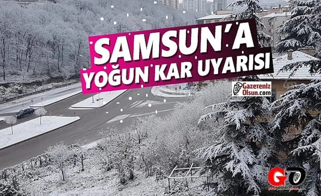 Samsun'da Yoğun Kar Uyarısı