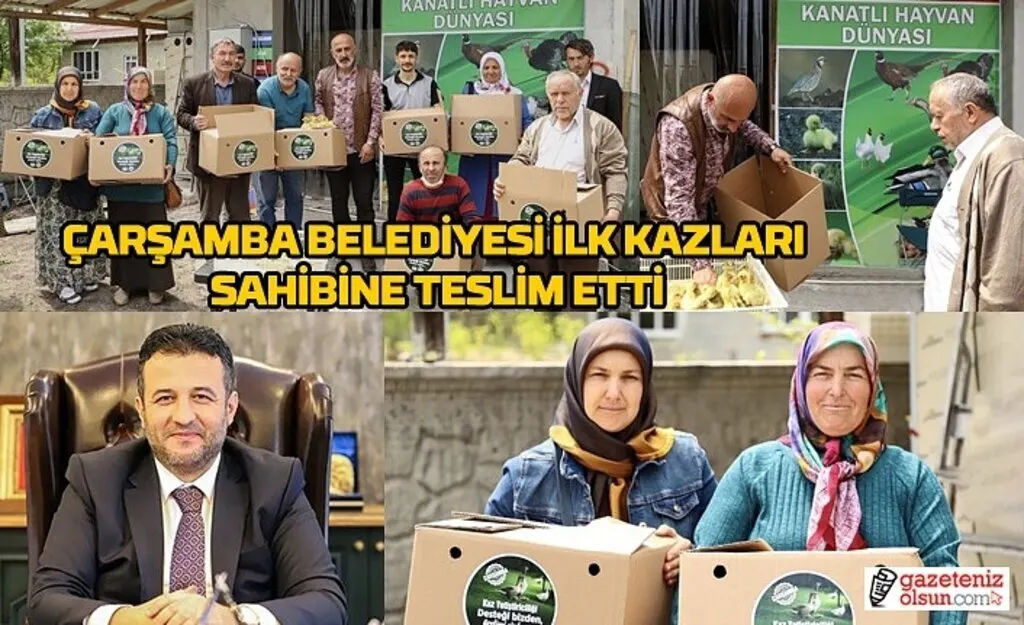 Çarşamba Belediyesi'nden vatandaşa kaz desteği