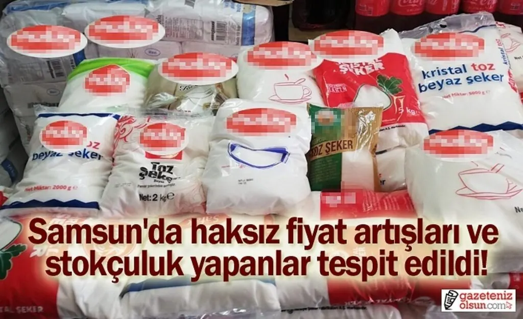 Toz şekerleri marketlerden toplamışlar! Samsun Haber