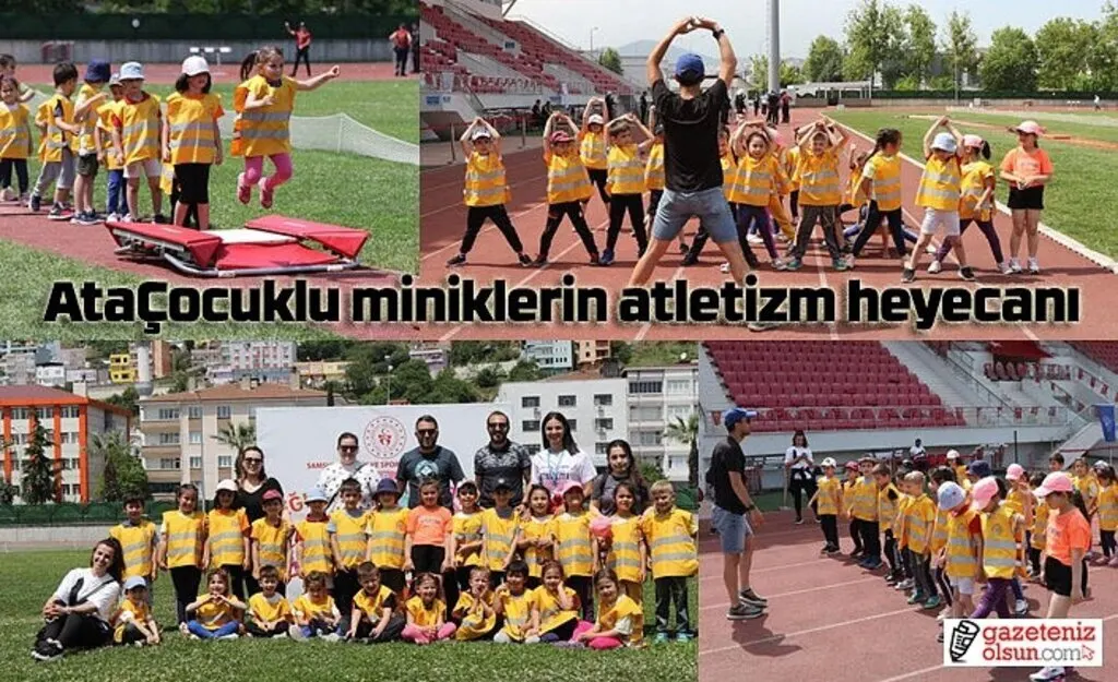 AtaÇocuklu miniklerin atletizm heyecanı