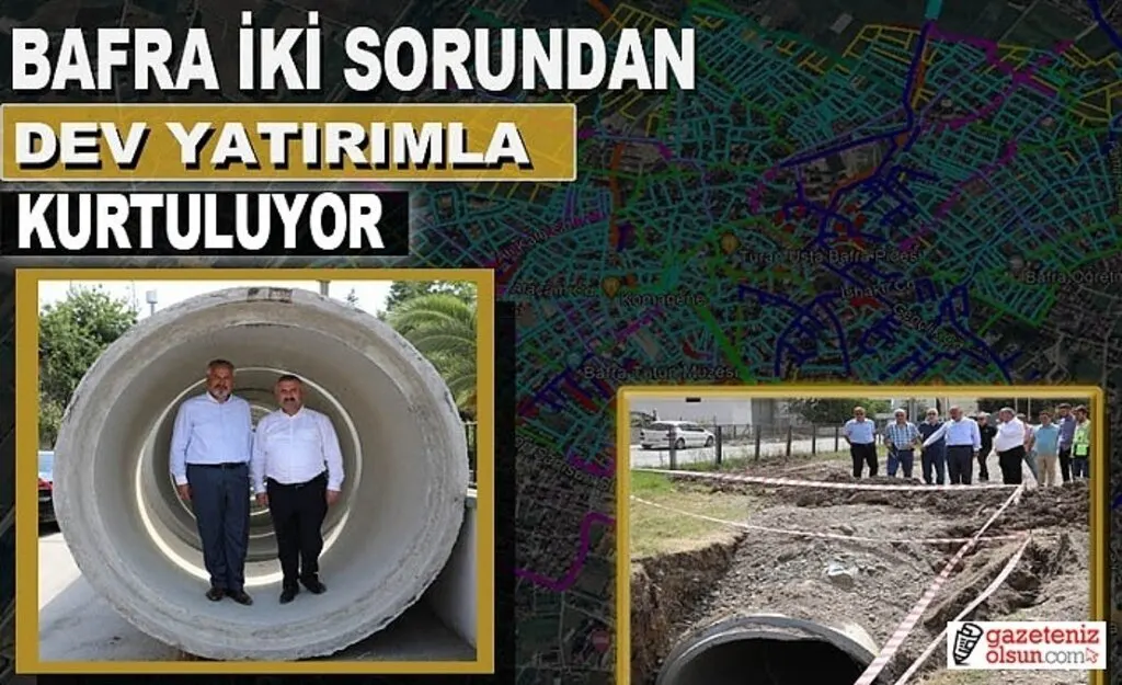 Bafra'da yağış sonrası su baskını korkusu tarihe karışıyor