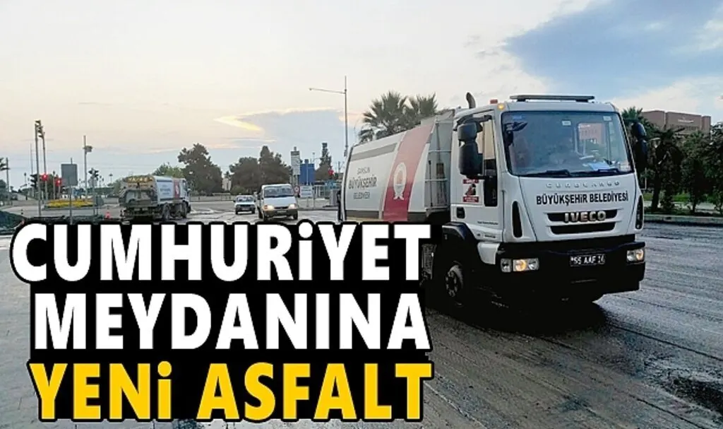 Cumhuriyet Meydanı'na yeni asfalt