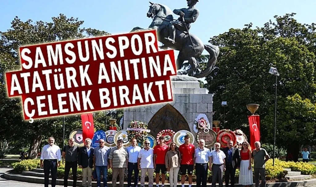Samsunspor Atatürk Anıtına Çelenk Bıraktı