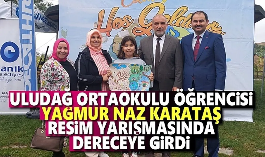 Canik Uludağ Ortaokulu Resim Yarışmasın'da Dereceye Girdi
