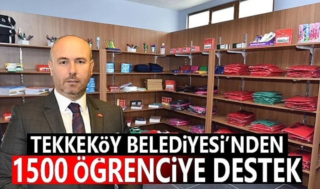  Tekkeköy Belediyesi’nden 1500 öğrenciye kırtasiye desteği