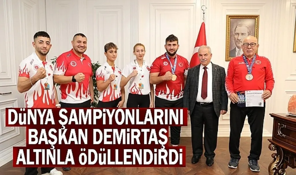  Dünya Şampiyonları Başkan Demirtaş tarafından Ödüllendirildi