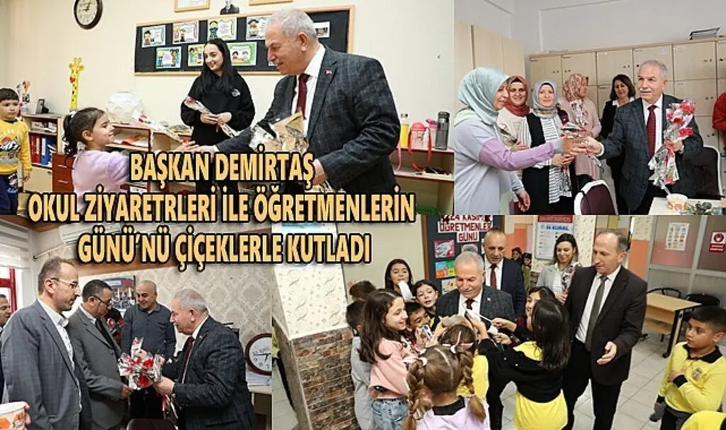 Başkan Demirtaş öğretmenlerin günü'nü çiçeklerle kutladı