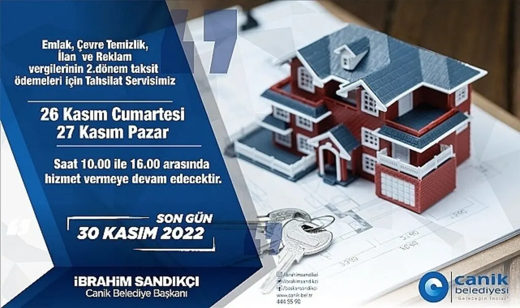 Canik Belediyesi Tahsilat Servisi Hafta Sonu Açık Olacak 