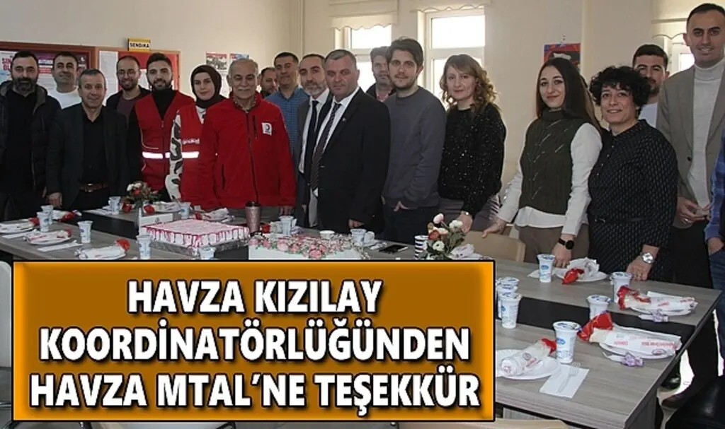 Havza Kızılay Koordinatörlüğünden Havza MTAL'ne teşekkür