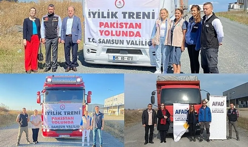 Samsun Pakistan'a yardım elini uzatmaya devam ediyor