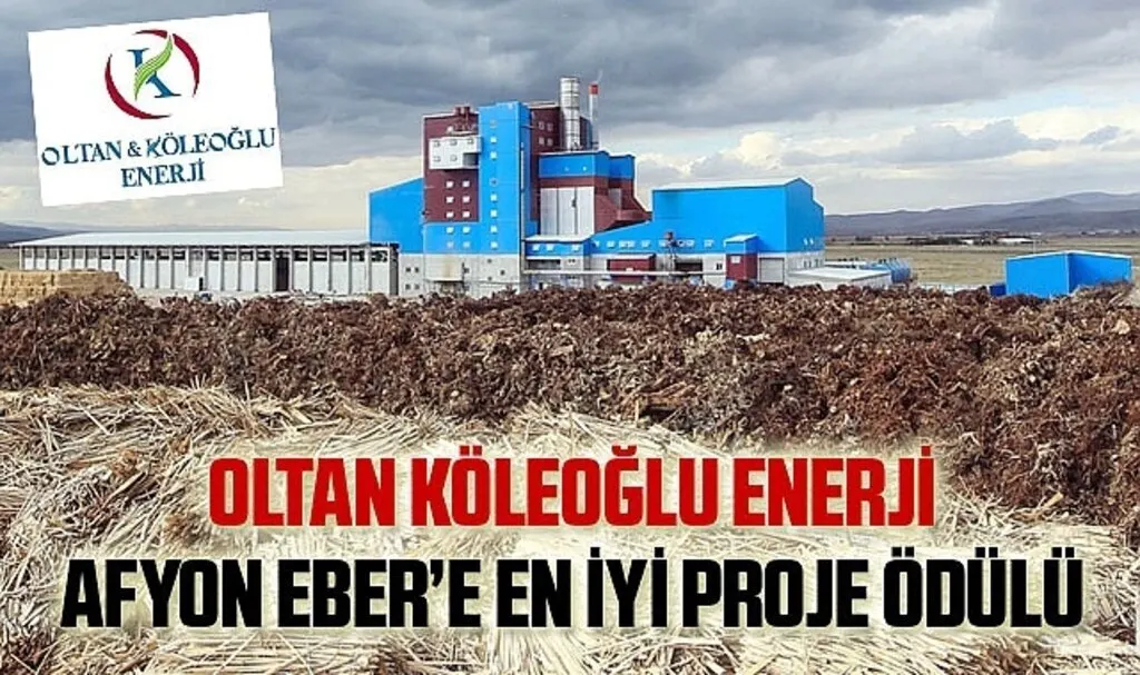 Eber Biyokütle Enerji Santrali'ne en iyi proje ödülü