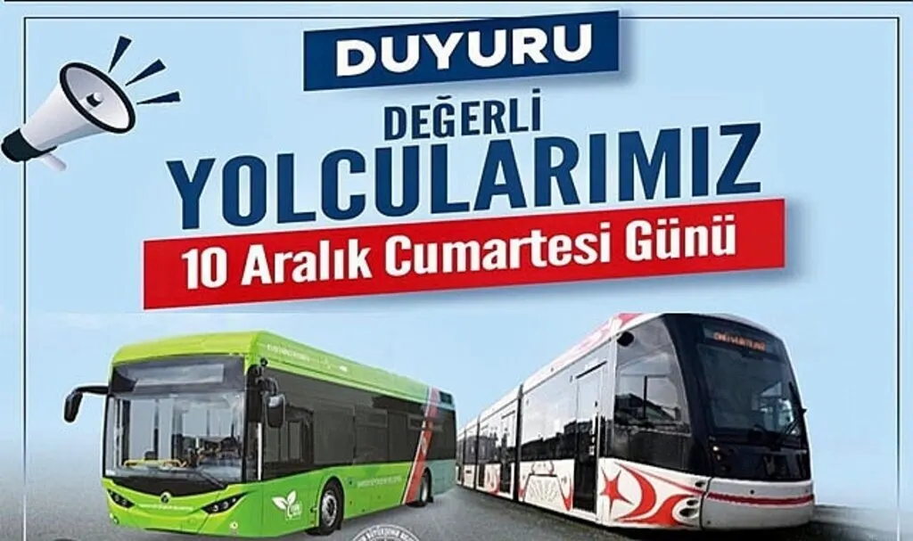 Samsun'da otobüs ve tramvaylar ücretsiz oluyor!