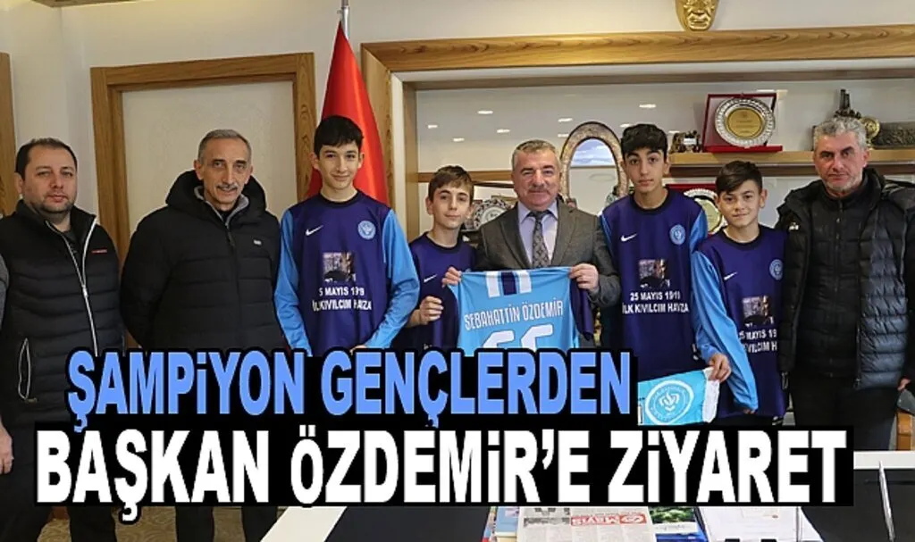 Şampiyon Gençlerden Havza Belediye Başkanı Özdemir’e ziyaret