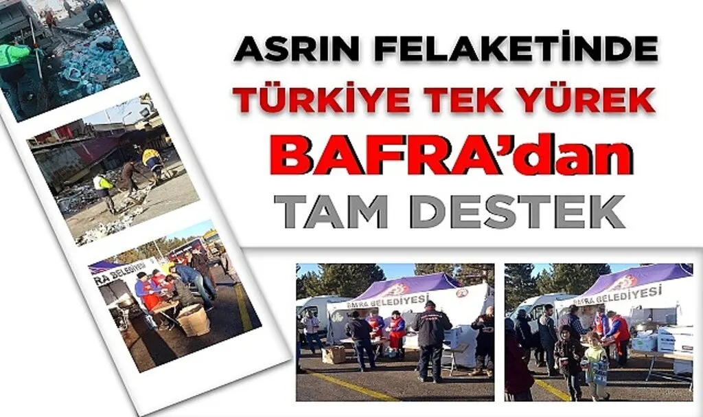 Bafra Belediyesi'nden deprem bölgesine destek
