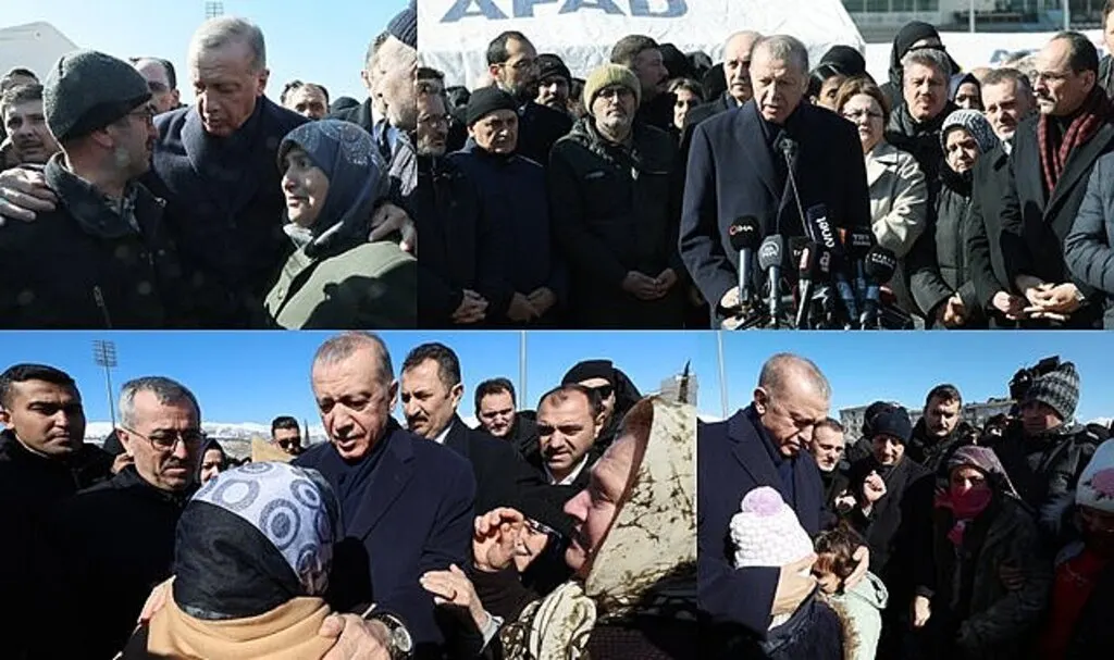 Cumhurbaşkanı Erdoğan deprem bölgesinde incelemelerde bulundu