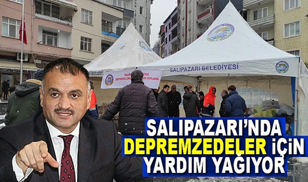Salıpazarı’nda depremzedeler için yardım yağıyor