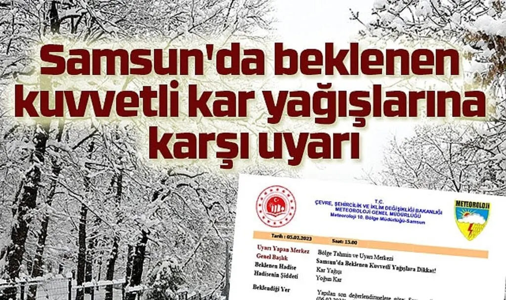 Samsun'a kar geliyor! buzlanma ve don olayına dikkat