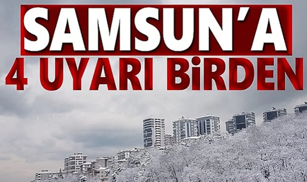 Samsun'da Kuvvetli Fırtına ve Yoğun kar uyarısı