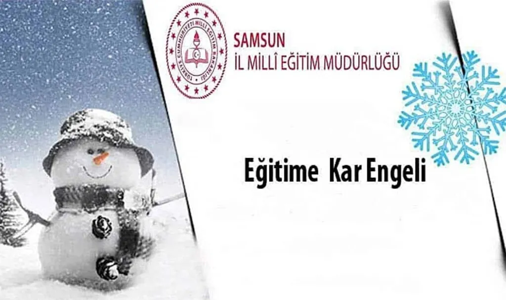 Samsun'da o ilçelerde eğitime kar engeli