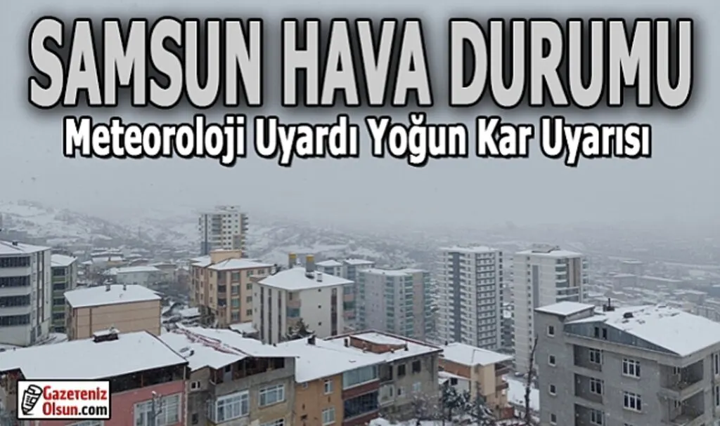 Samsun Merkeze Kar yağışı başladı Yoğun kar ve fırtına uyarısı verildi