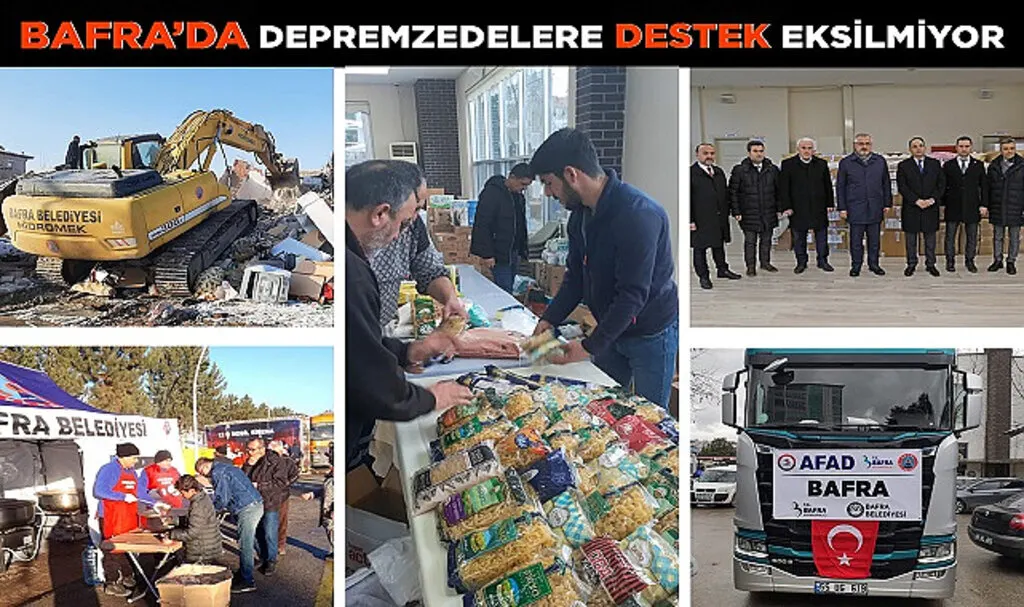 Bafra'da depremzedelere destek eksilmiyor