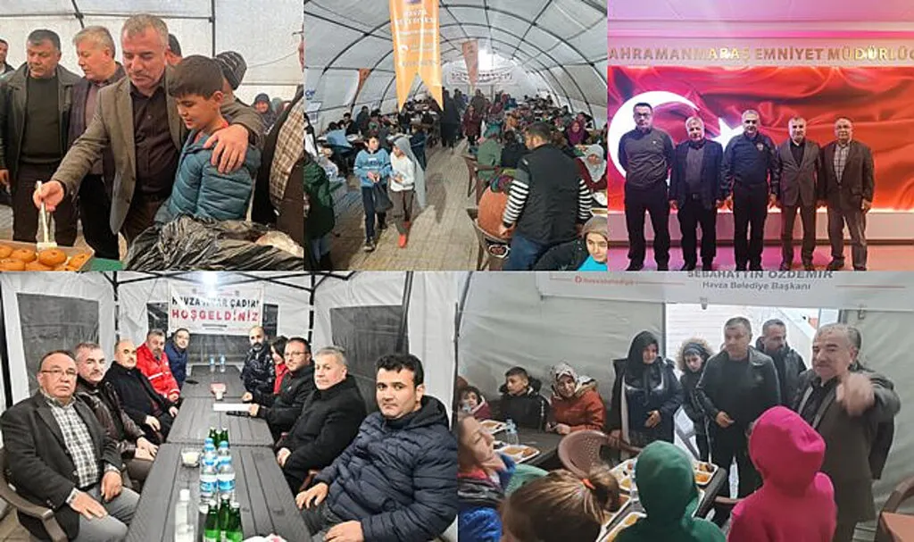 Başkan Özdemir deprem bölgesinde depremzedelerle iftarda buluştu