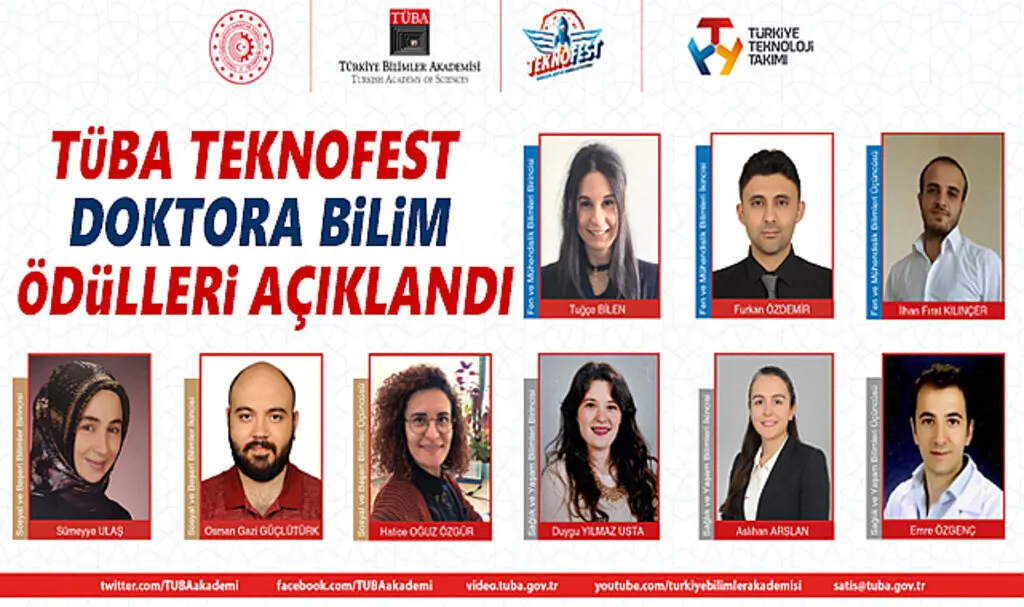 TÜBA TEKNOFEST Doktora Bilim Ödülleri Açıklandı