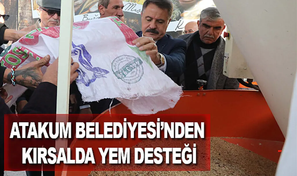 Atakum Belediyesi’nden kırsalda yem desteği