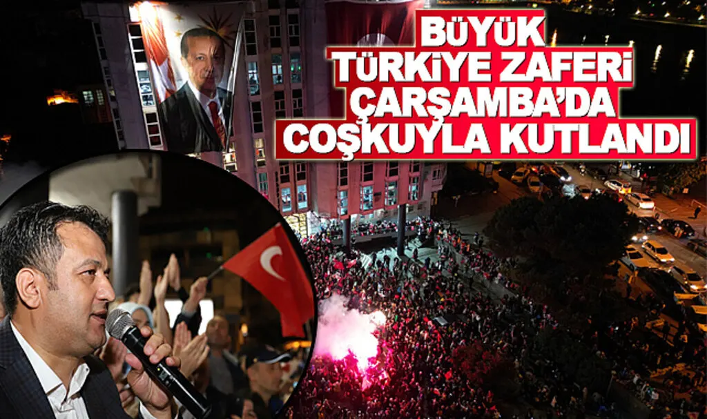 Çarşamba'da Büyük Türkiye Zaferi Kutlandı