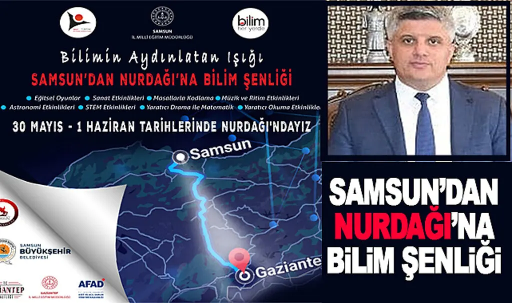 Samsun'dan Nurdağı'na Bilim Şenliği